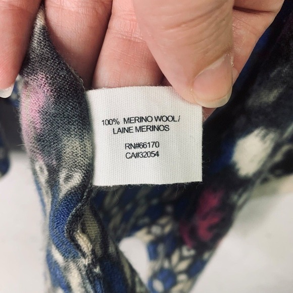 Guinevere Open Front Cardigan Sweater 3/4 Wide Sleeve 100% Merino Wool Casual - Picture 10 of 13